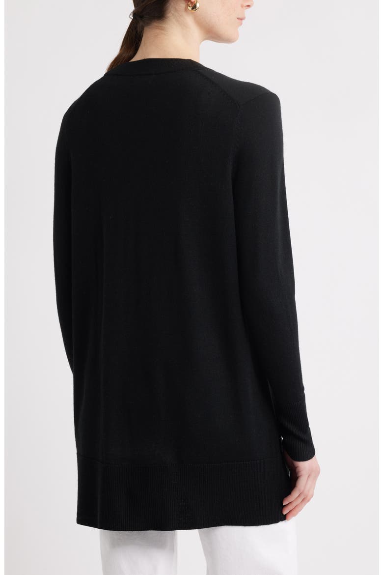 Everyday Open Front Cardigan, Alternate, color, BLACK