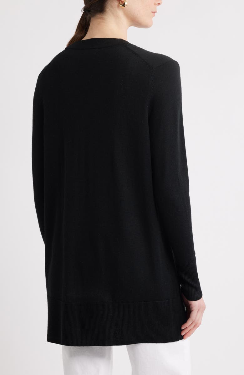 Caslon<sup>®</sup> Everyday Open Front Cardigan, Alternate, color, Black