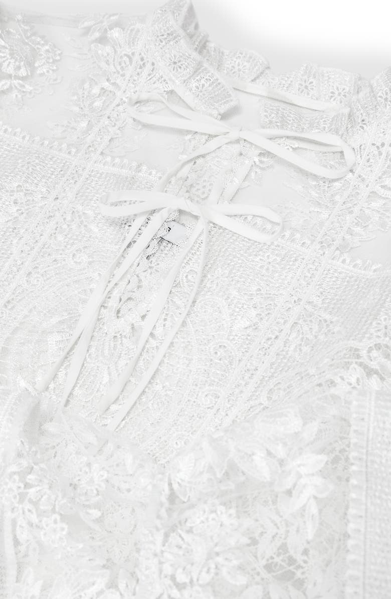 Reiss Demi Lace Top, Alternate, color, Ivory