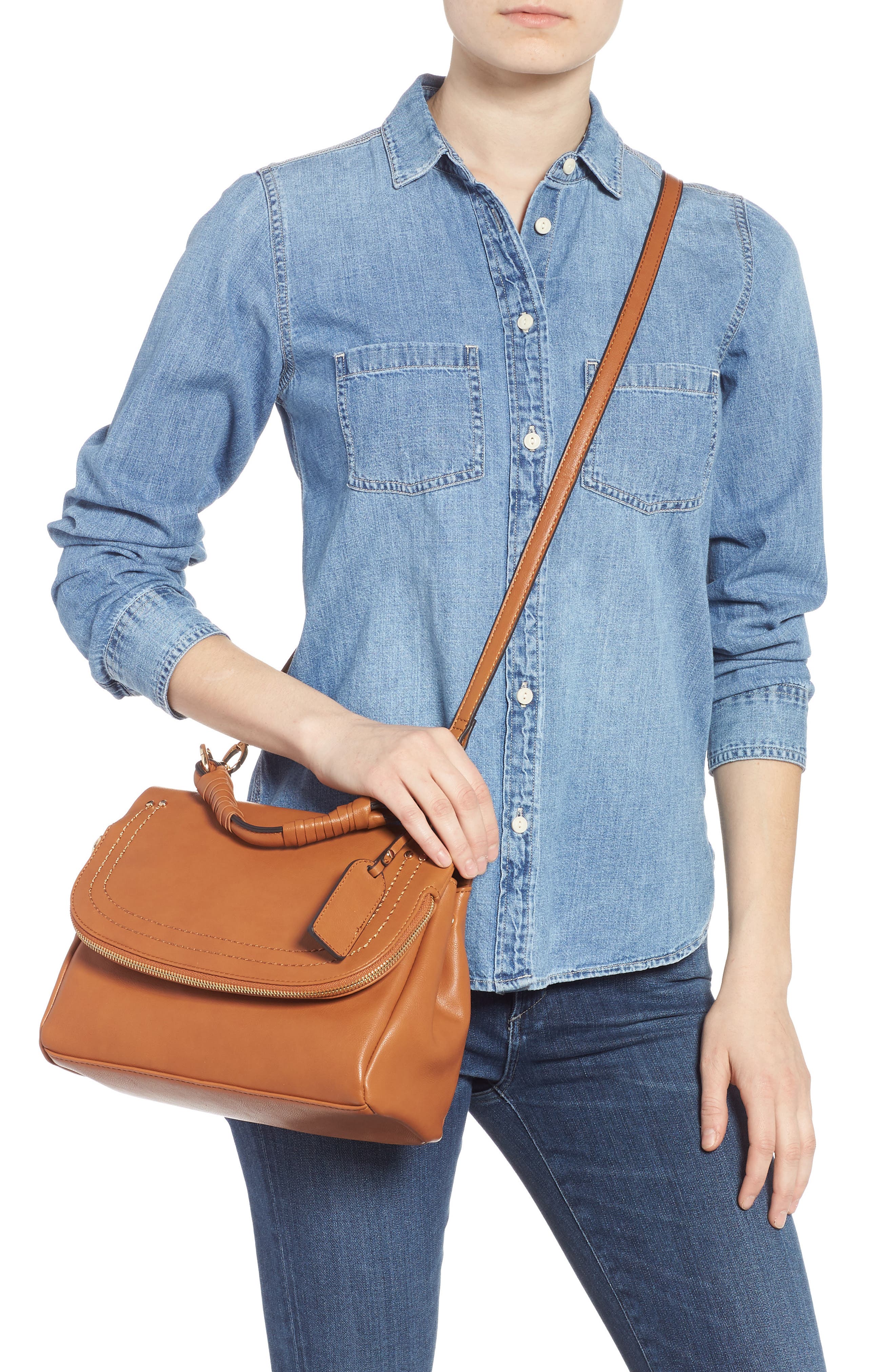 Sole Society Rubie Faux Leather Crossbody Bag, Alternate, color, 