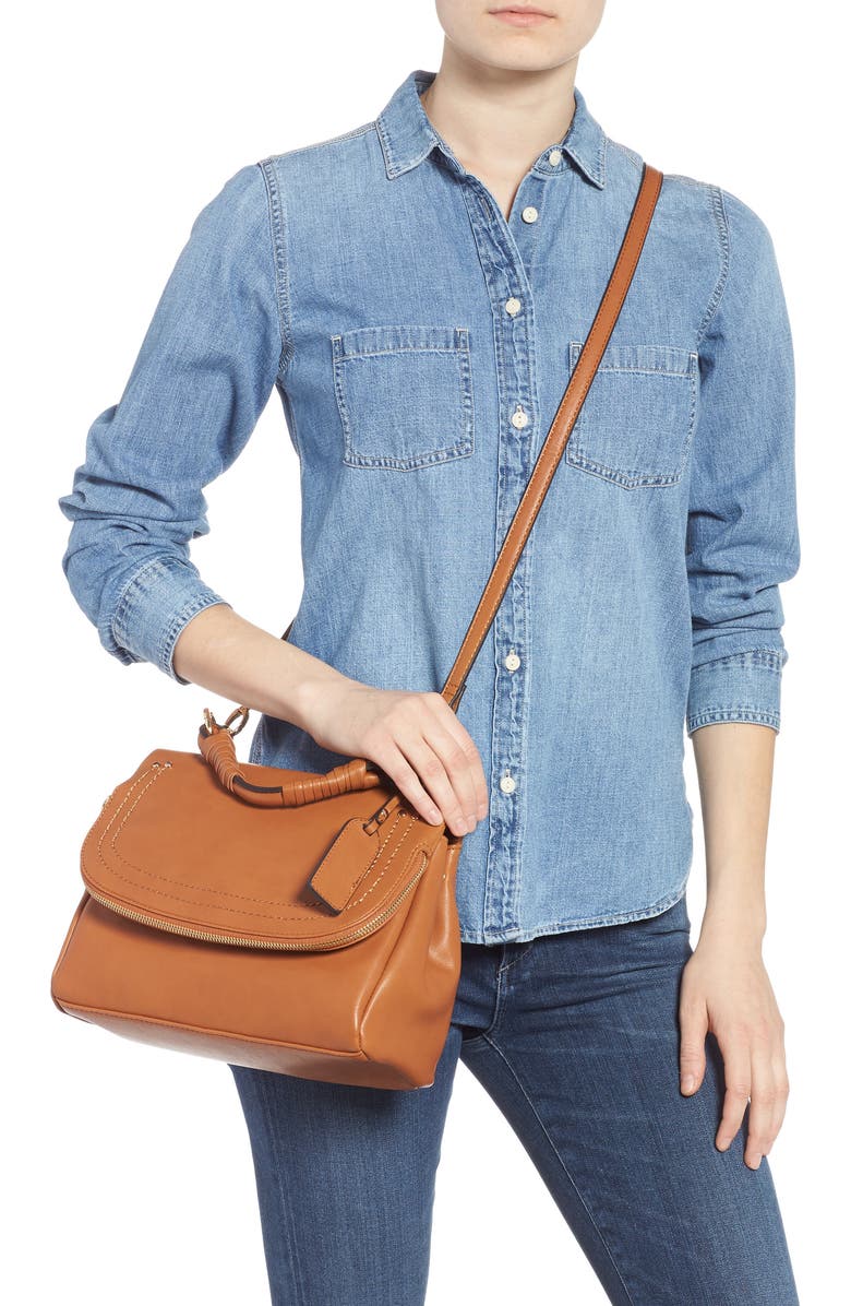 Sole Society Rubie Faux Leather Crossbody Bag, Alternate, color,