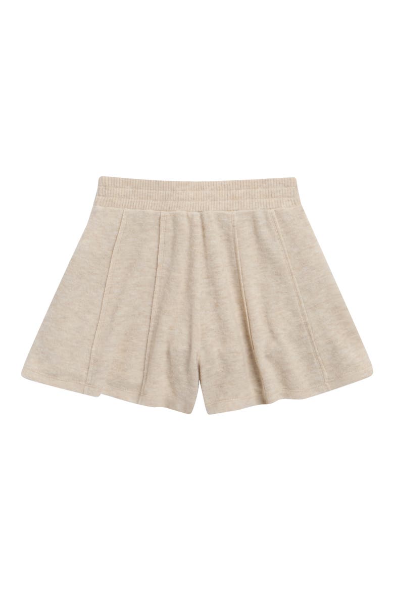 Kids' Hacci Pleated Pull-On Pants, Alternate, color, HEATHER OATMEAL