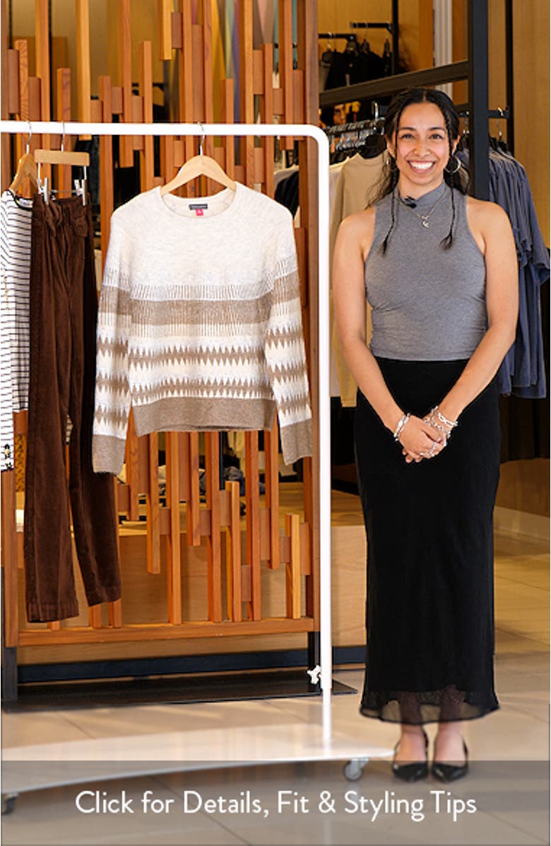 Fair Isle Raglan Sleeve Crewneck Sweater, sales video thumbnail