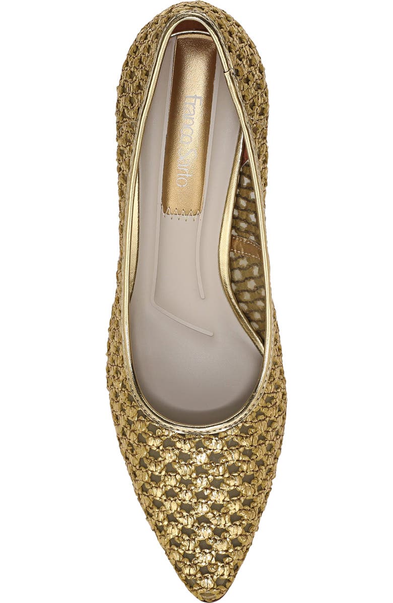 Franco Sarto Julissa Pointed Toe Pump, Alternate, color, Gold Woven
