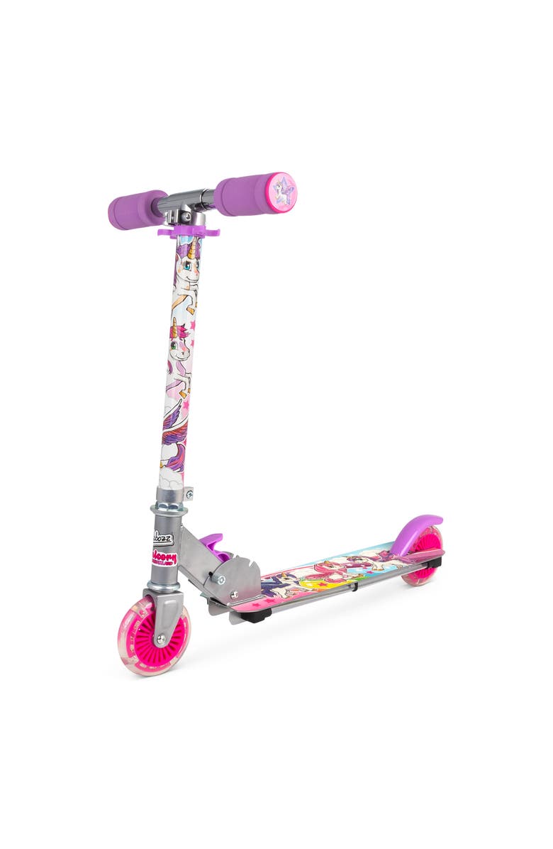 Ozbozz Flashing Adjustable Scooter Unicorn Lightup Wheels, Main, color, Multicolored