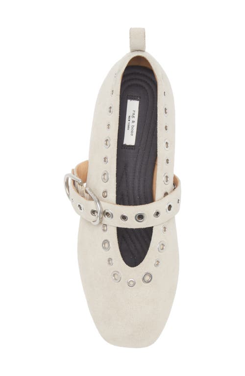 Rag & Bone Spire Suede Mary Jane Ballerina Flats In Lightsands Suede