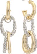 Juvell Two-Tone Chain Drop Earrings