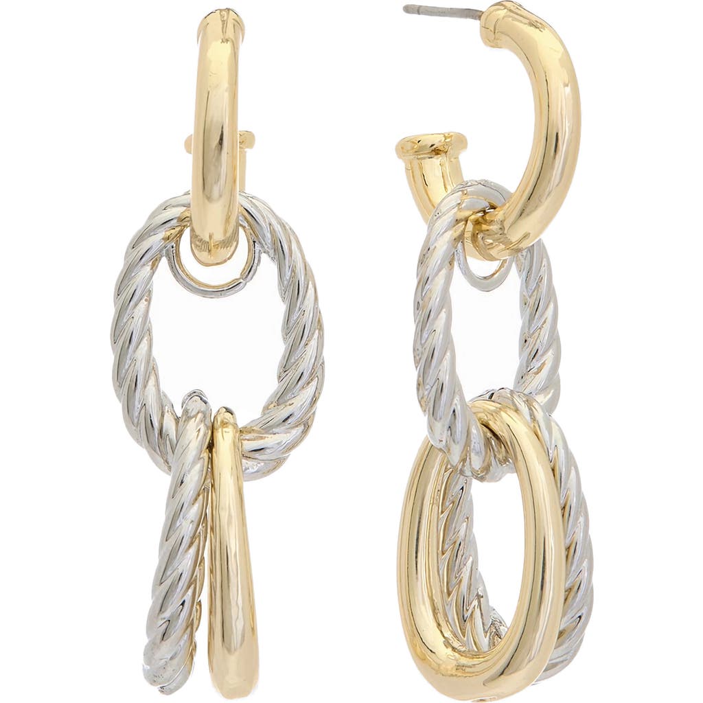 Juvell Two-tone Chain Drop Earrings In Multi