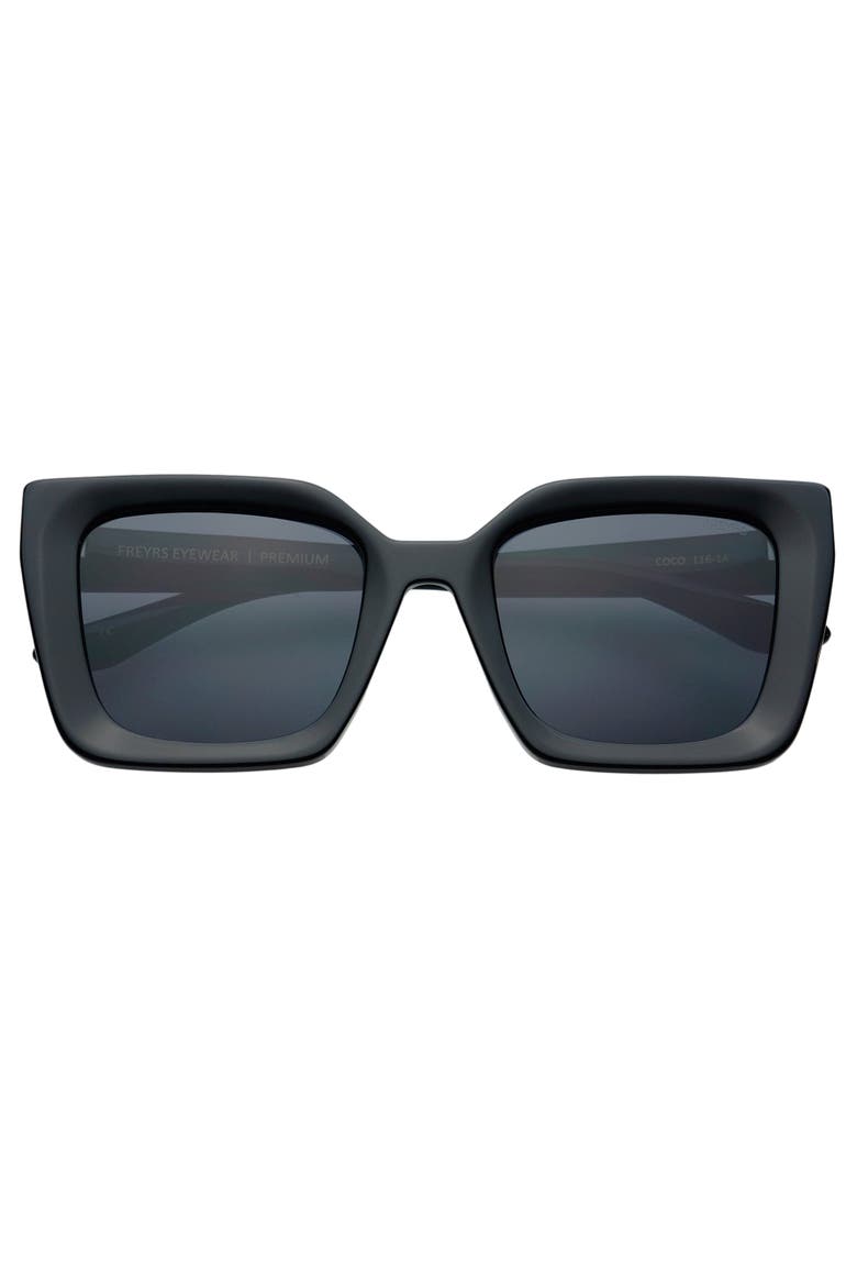 Coco Square Sunglasses, Main, color, Black