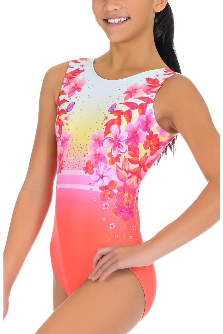 Coral Crush Leotard, Alternate, color, Orange