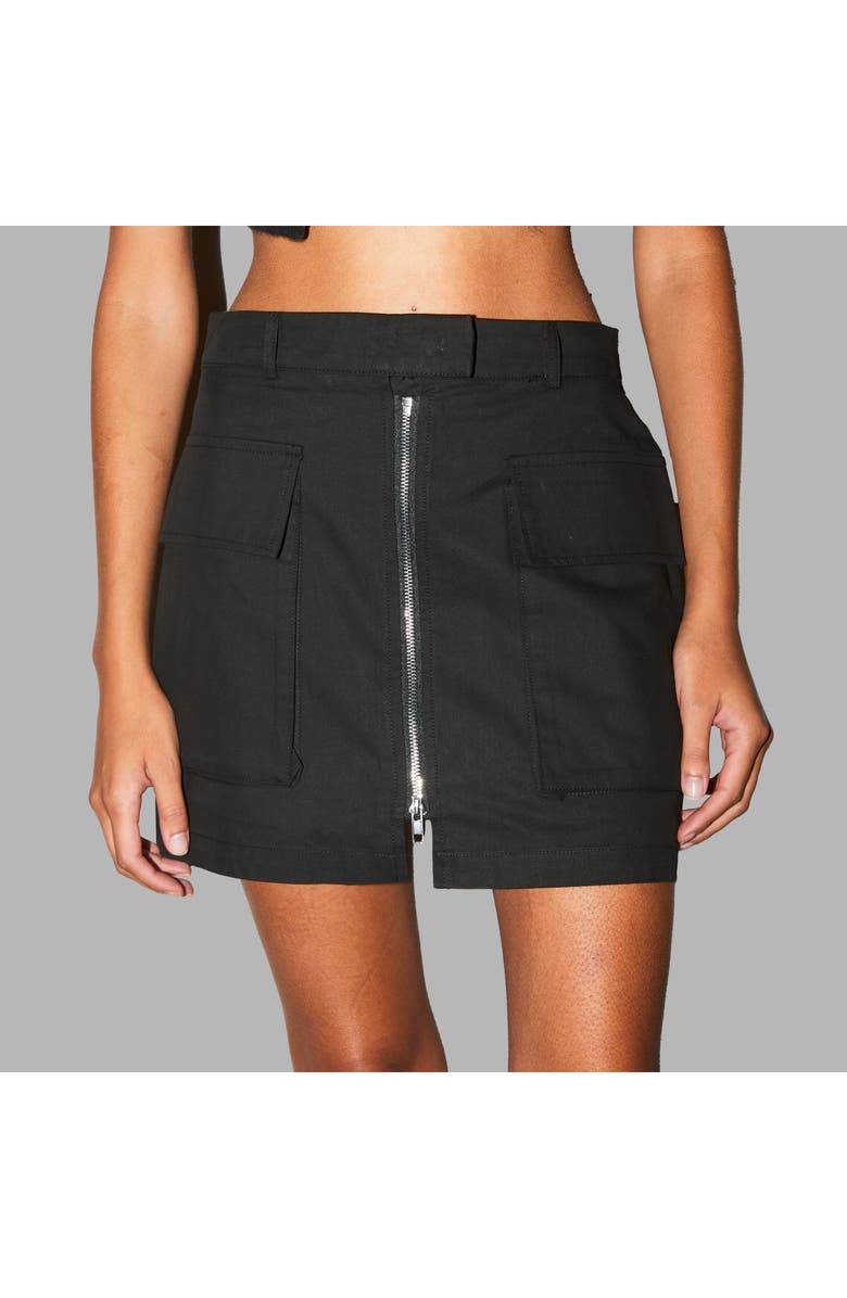 Blvck Paris Blvck Zipped Skirt, Alternate, color, Black