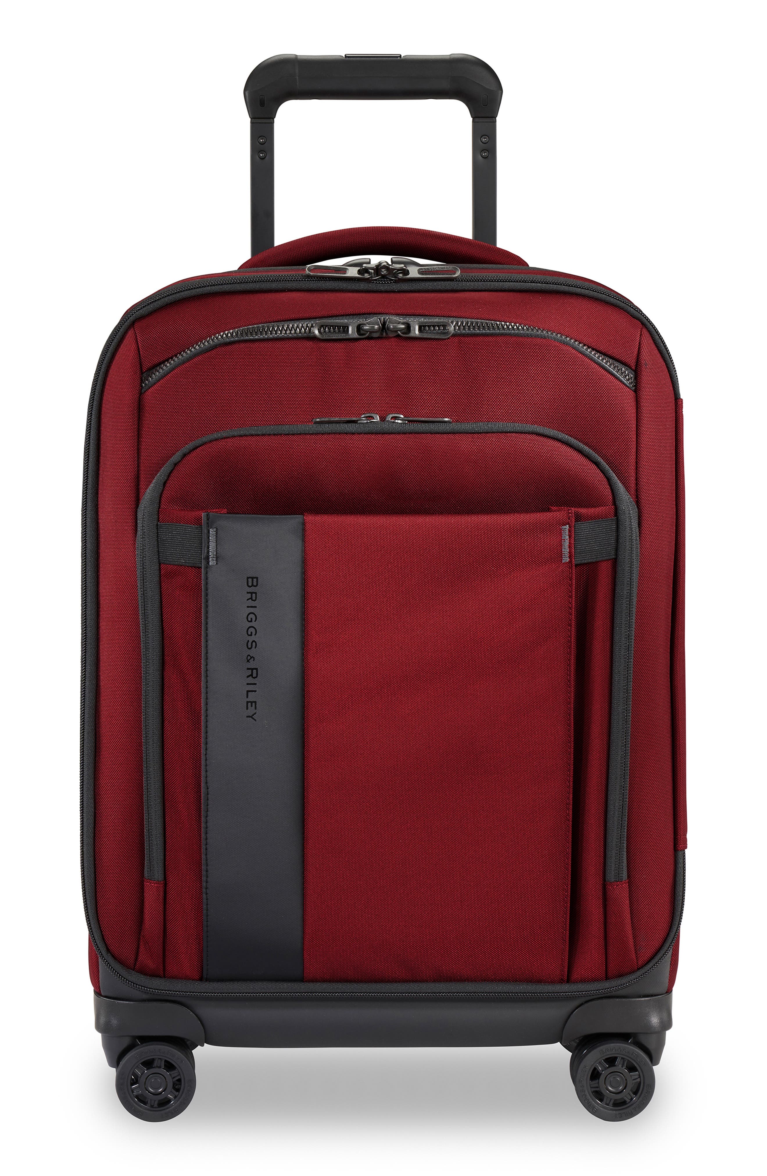 Briggs & Riley ZDX 21-Inch Expandable Spinner Suitcase, Main, color, Brick Red