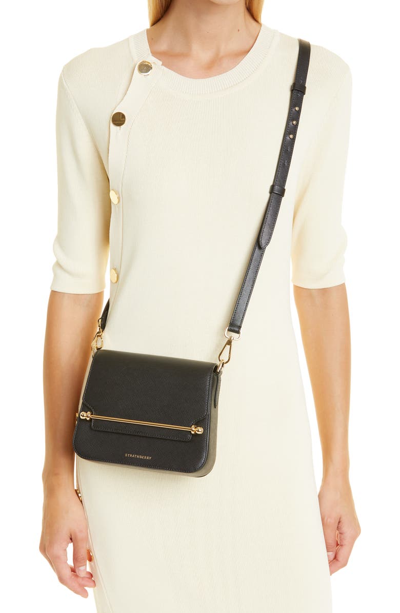 Strathberry Mini Ace Leather Crossbody Bag, Alternate, color,