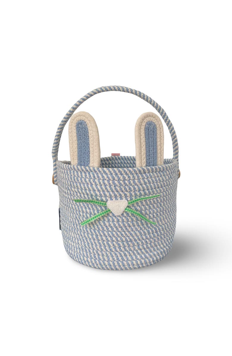 Ramus & Co Bunny Rope Spring Basket, Main, color, Blue