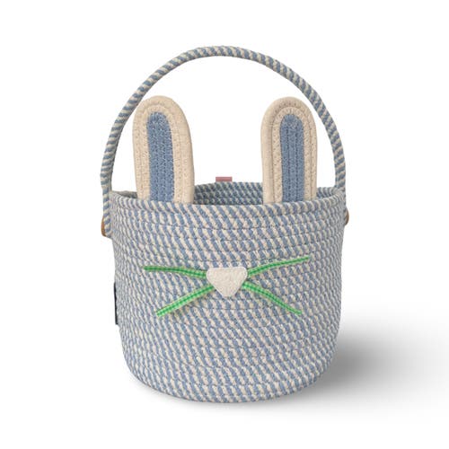 Ramus & Co Bunny Rope Spring Basket In Blue