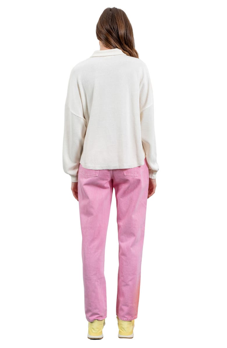 Blu Pepper Button Placket Sweater Top, Alternate, color, 