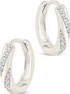 Sterling Forever Adelise Cubic Zirconia Hoop Earrings