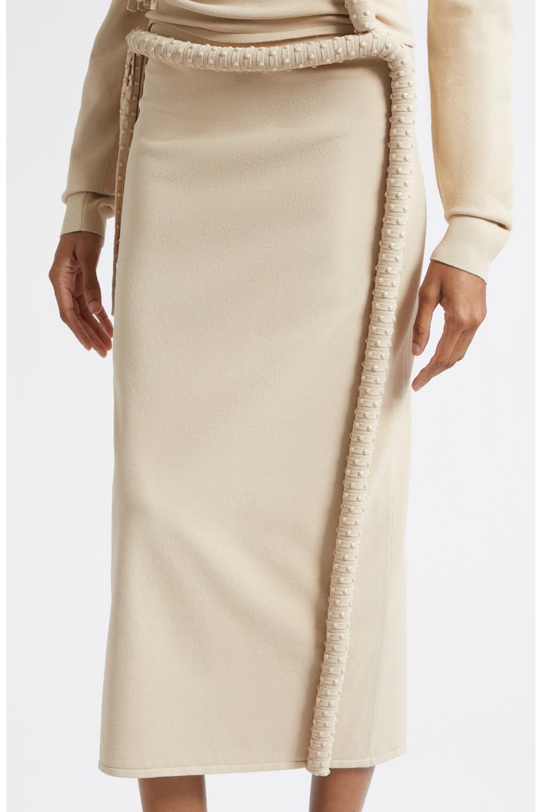 Mane Midi Skirt, Alternate, color, ECRU