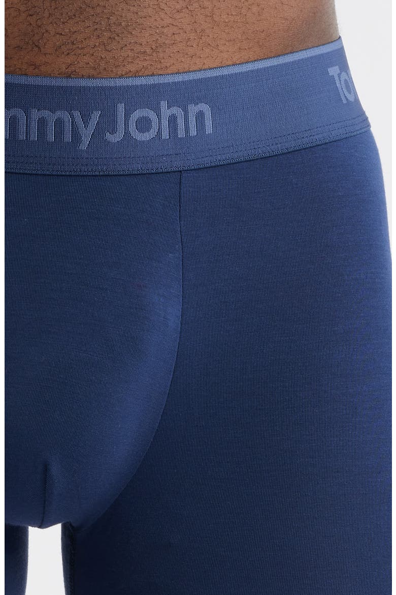 3-Pack Second Skin 6-Inch Stretch Modal Boxer Briefs, Alternate, color, DRESS BLUES/ BLUE QUARTZ/CANAL