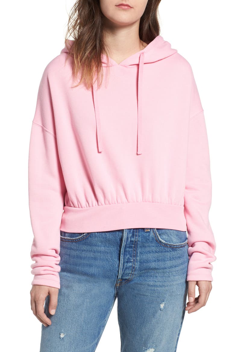 Crop Hoodie, Main, color, PINK PRISM