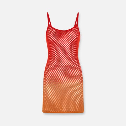 Golden Hour Open Knit Beach Mini Dress