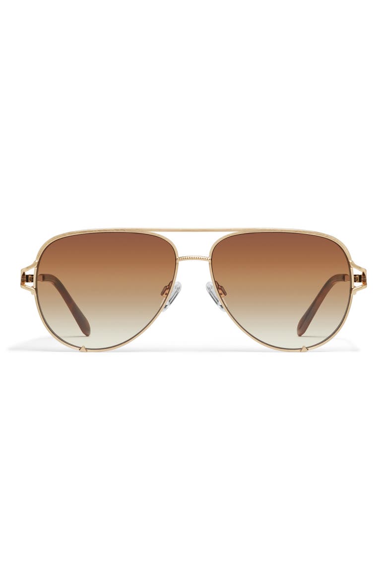 Key Twist 60mm Gradient Aviator Sunglasses, Main, color, BRUSHED GOLD/ SEPIA