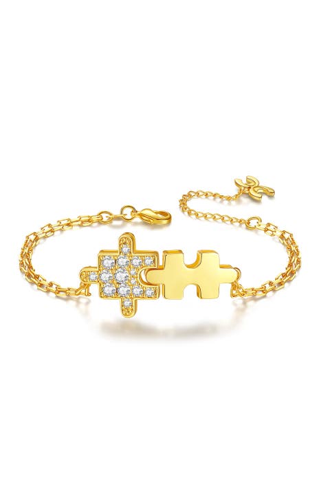 Jigsaw Puzzle Zirconia Bracelet