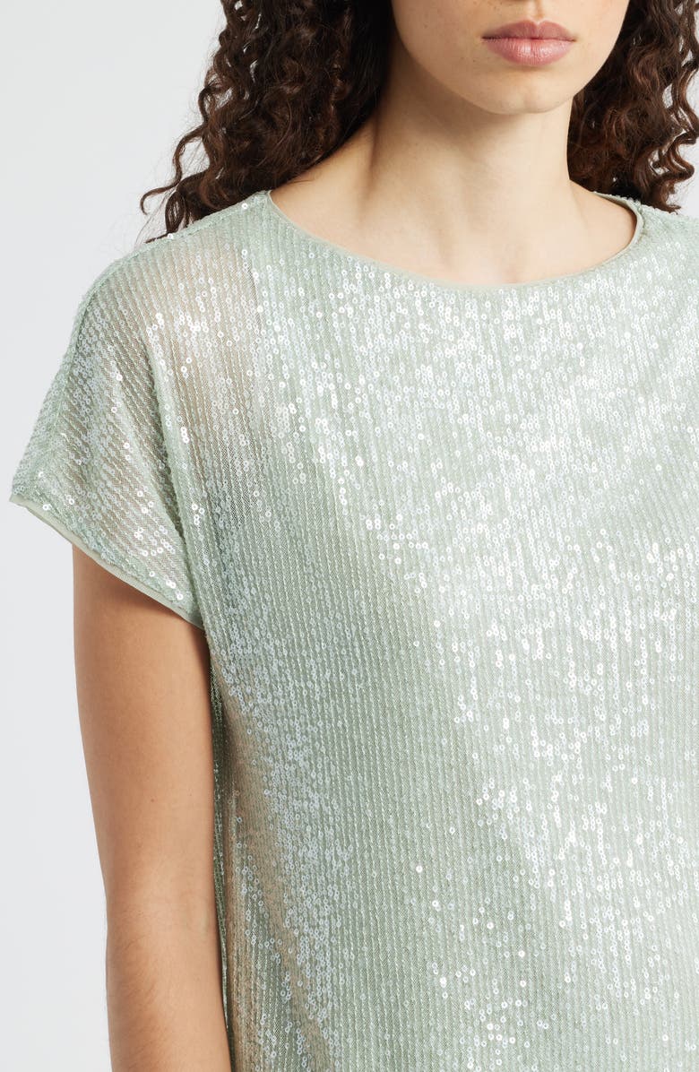 Anne Klein Sequin Top, Alternate, color, Soft Aloe