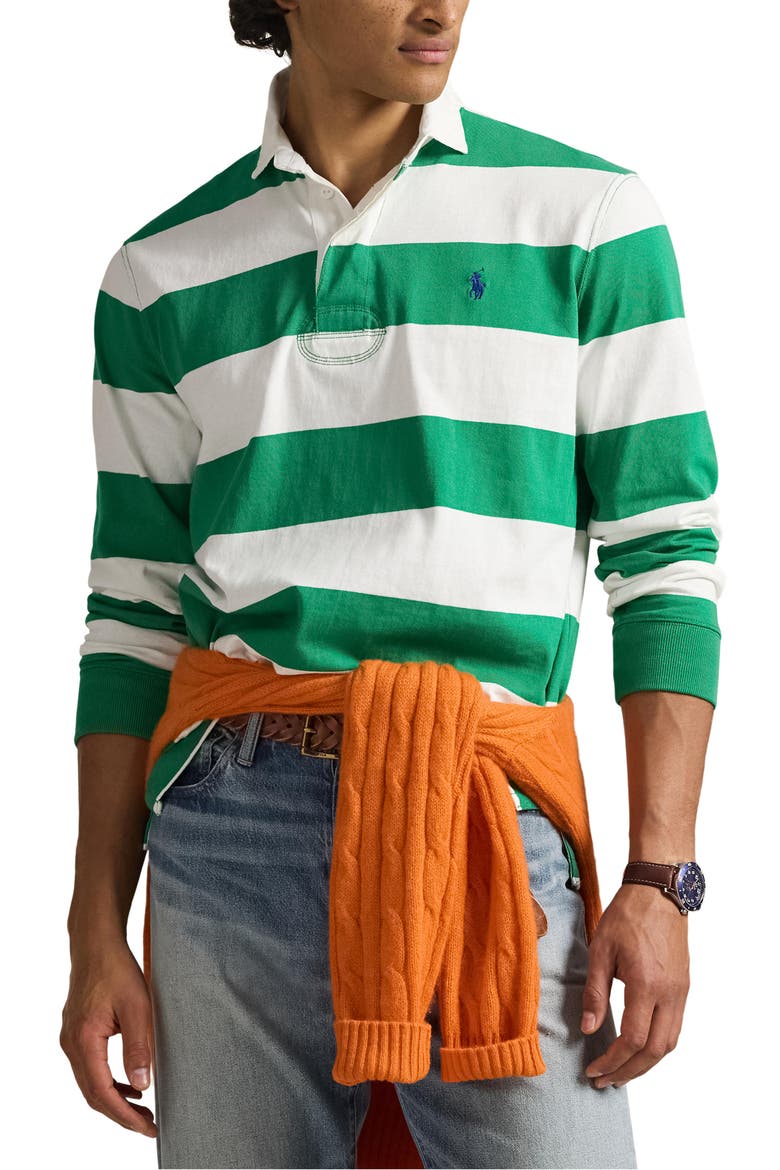 The Iconic Rugby Shirt, Main, color, BILLIARD/ CLASSIC OXFORD WHITE