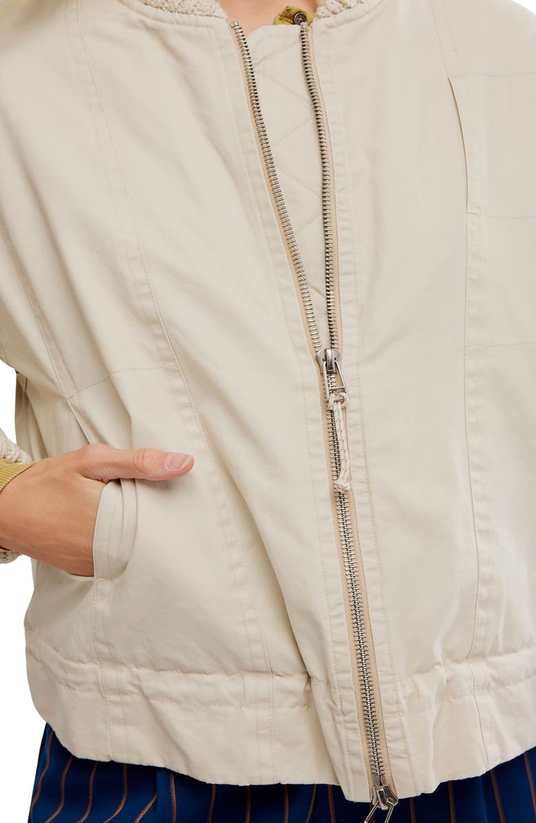 Free People Jax Bomber Jacket, Alternate, color, Almond Flour