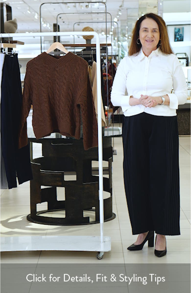 Cable V-Neck Sweater, sales video thumbnail