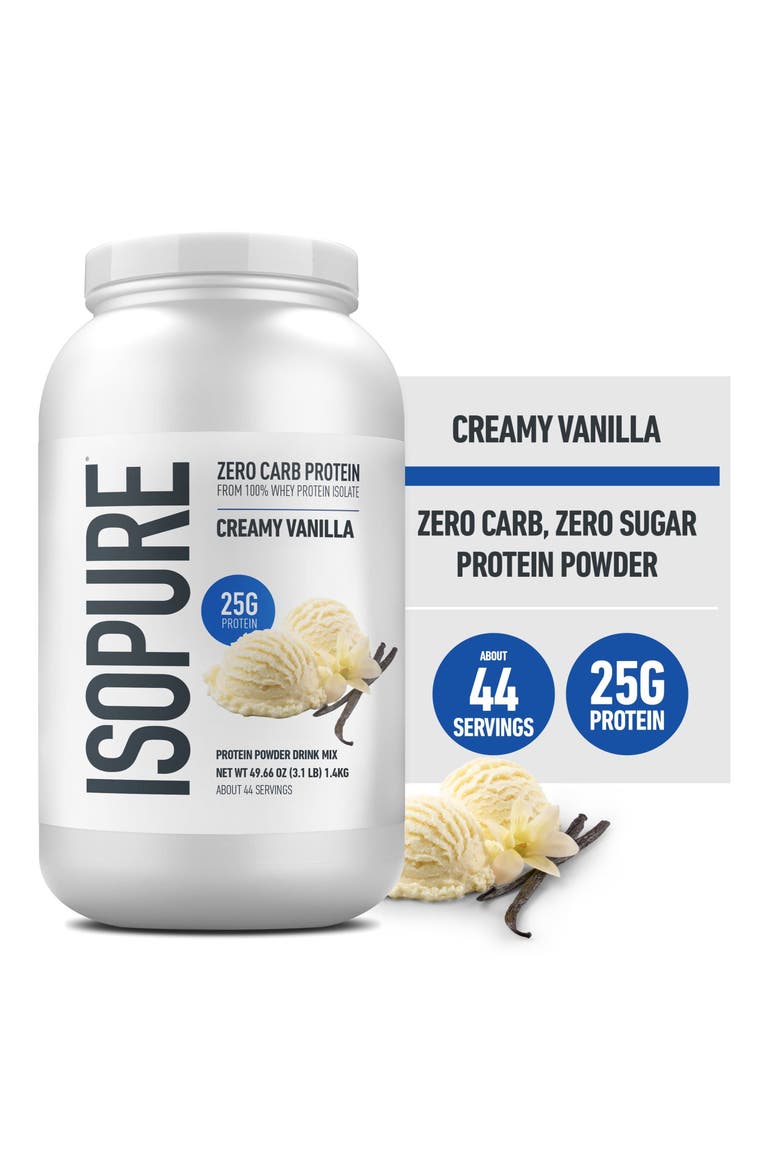Zero Carb Pure Whey Protein Isolate Powder Creamy Vanilla, Alternate, color, None