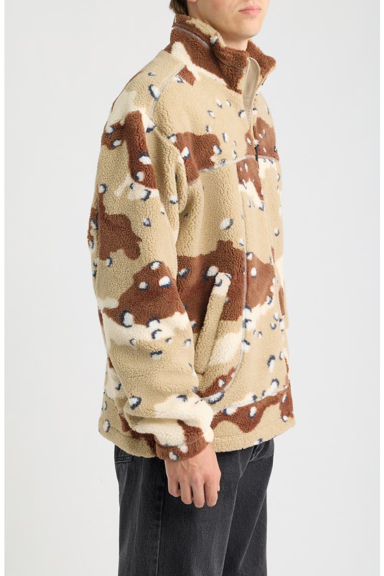 Axis Camo Faux Shearling Jacket, Alternate, color, DESERT CAMO