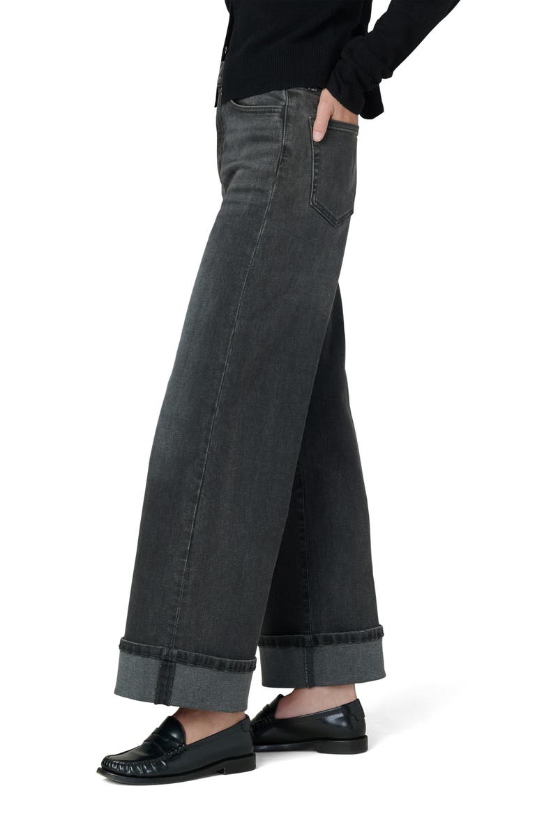 Cuffed High Waist Ankle Wide Leg Jeans, Alternate, color, ARETHA