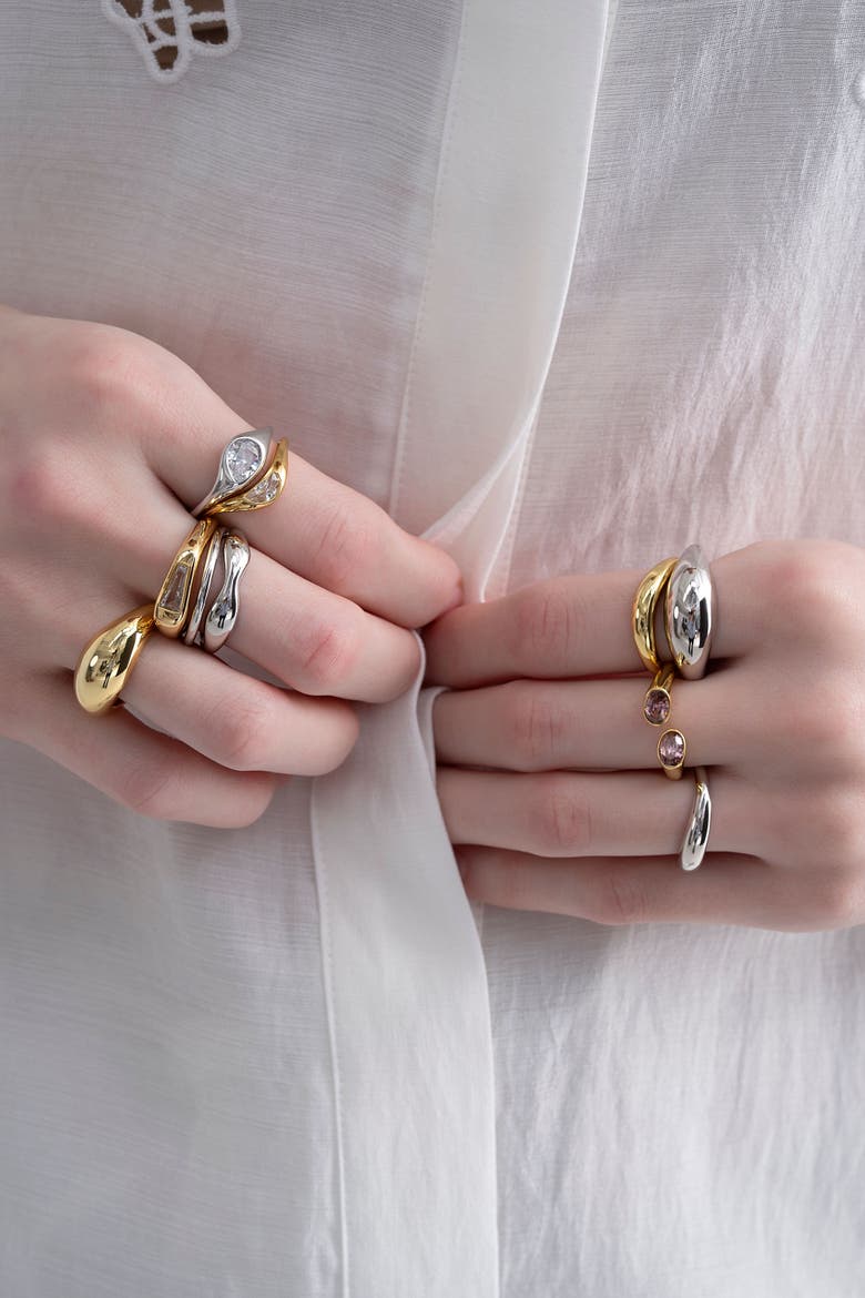 Open Duo Ring, Alternate, color, Gold