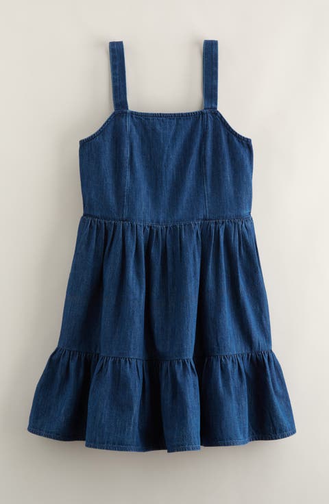 Kids' Bow Back Chambray Dress (Big Kid)