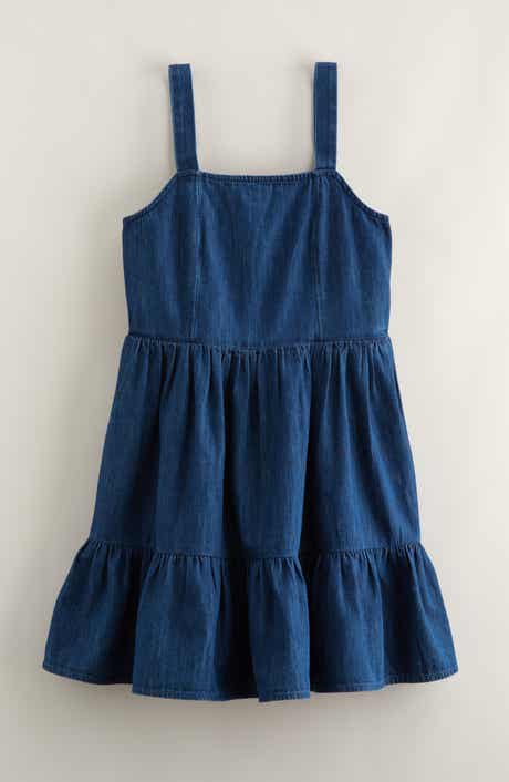 Nordstrom Kids' Bow Back Chambray Dress