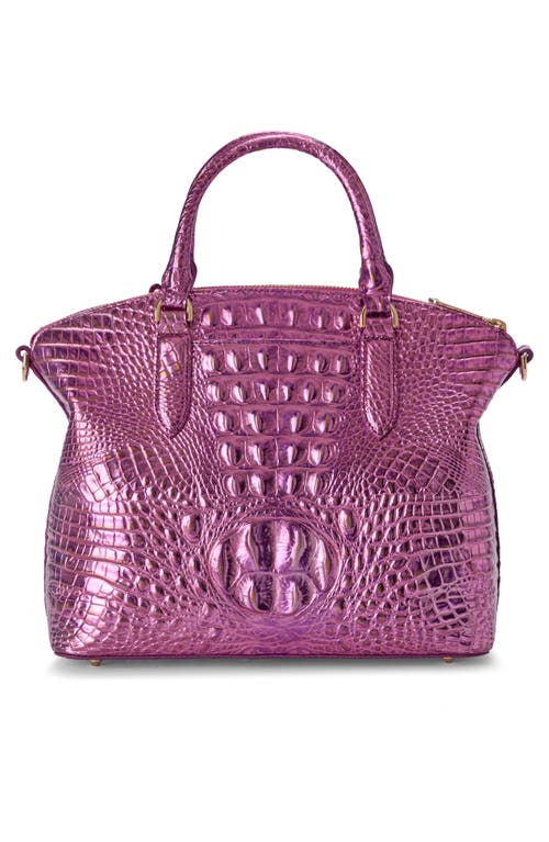 Brahmin Duxbury Croc Embossed Leather Satchel In Purple