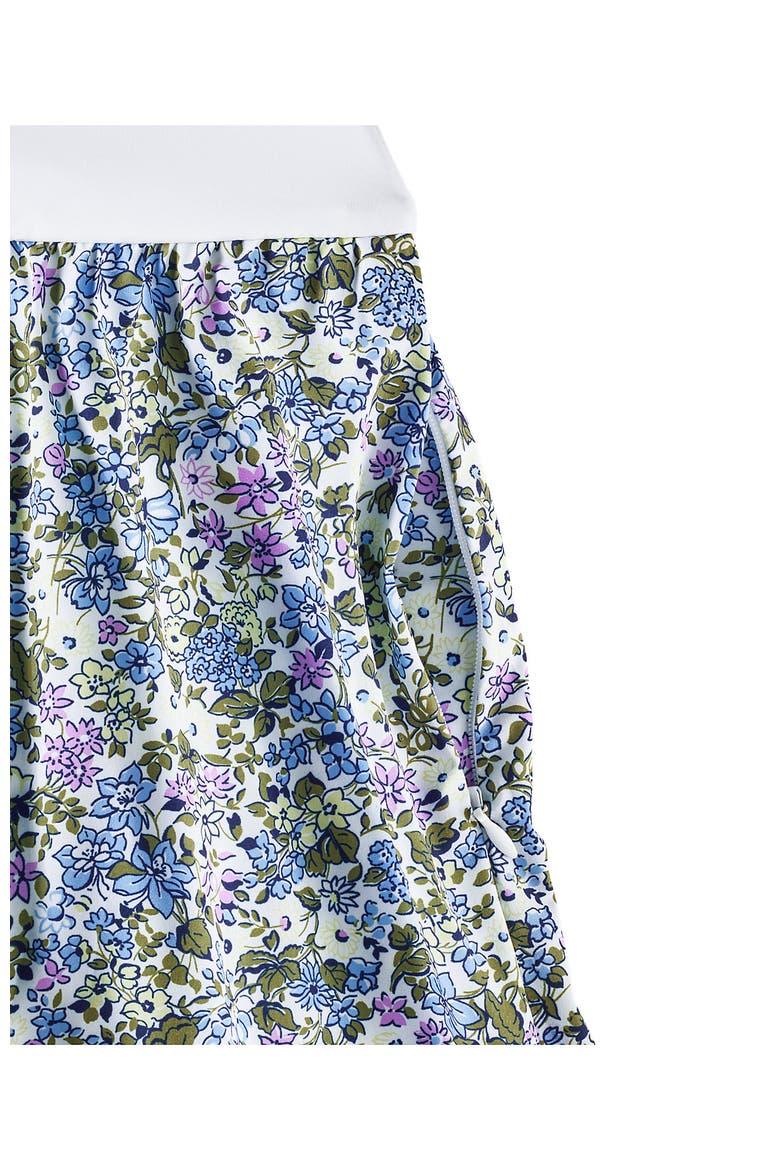 Pinchless Mini Swim Skort, Alternate, color, White/Lilac Multi Ditsy Floral