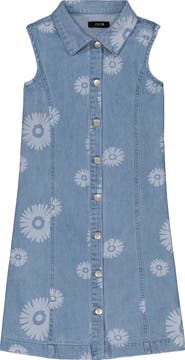 Joe's Jeans Kids' Hibiscus Print Denim Dress
