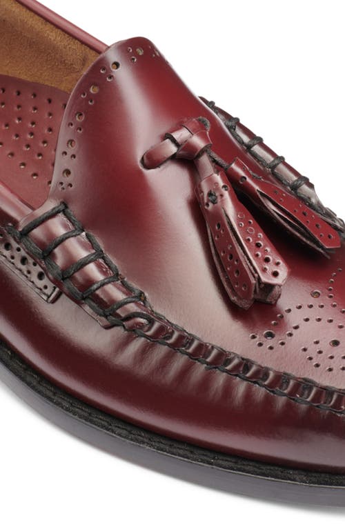 G.h.bass Larkin Tassel Brogue Weejun Loafer In Burgundy