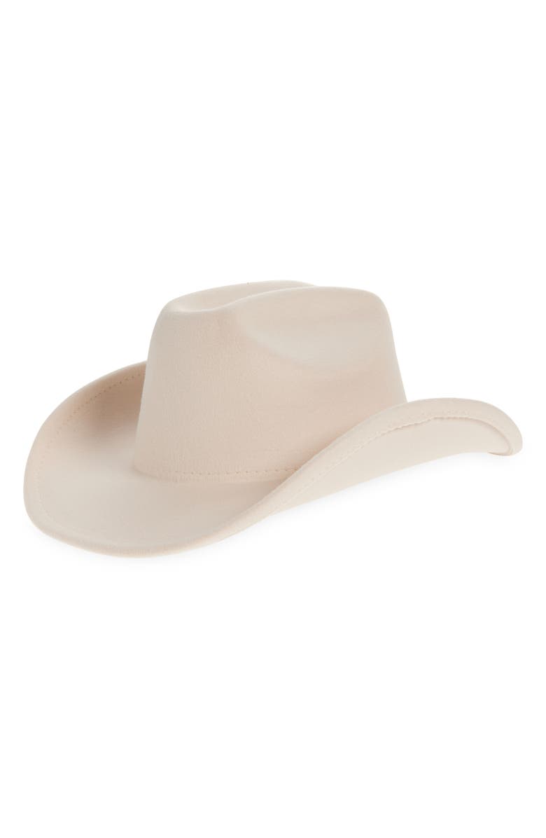 Tasha Western Cowboy Hat, Main, color, Cream