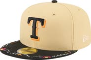 New Era Men's New Era Light Beige Texas Rangers Two-Tone Embroidered Visor 59FIFTY Fitted Hat