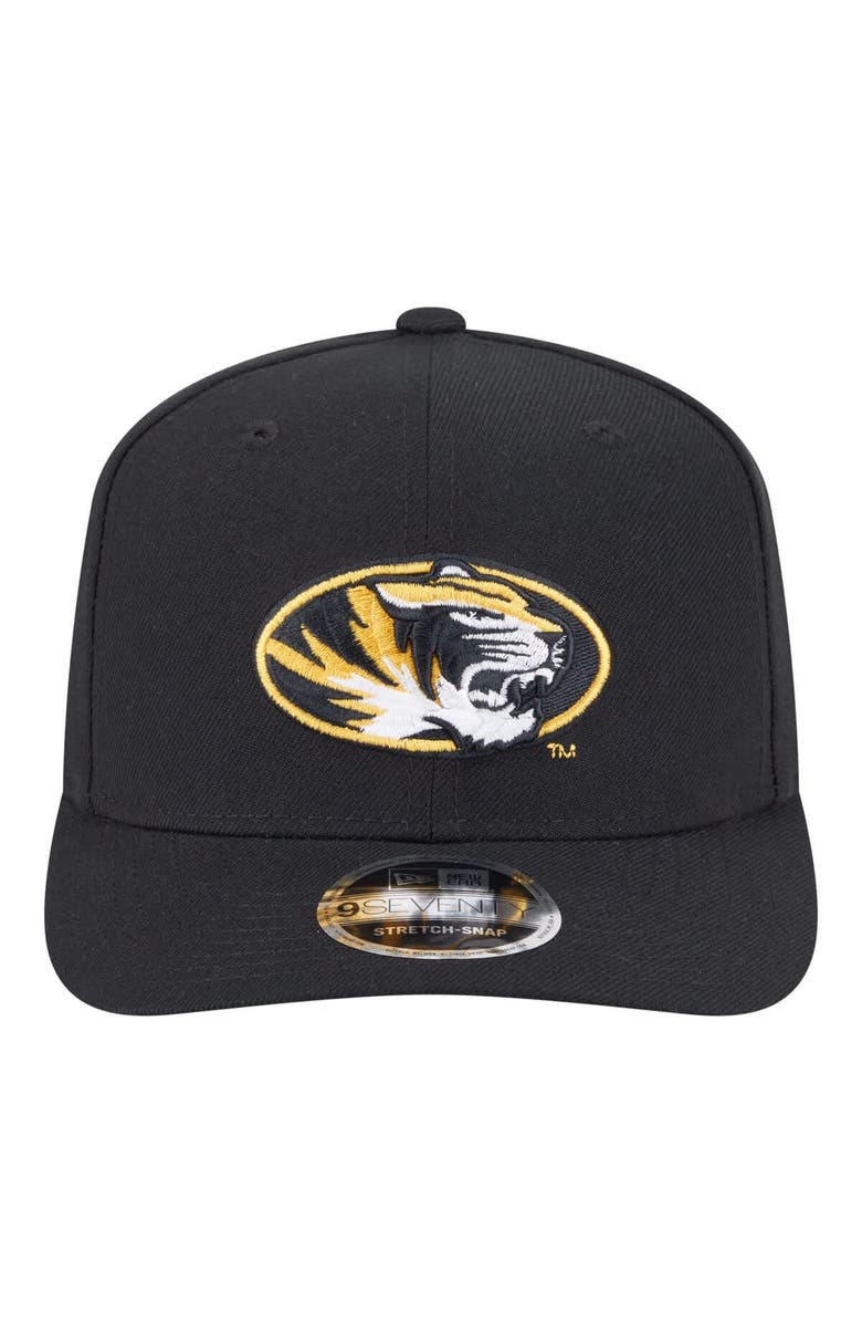 New Era Men's New Era  Black Missouri Tigers Team Collective 9SEVENTY Stretch-Snap Adjustable Hat, Alternate, color, Black