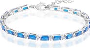 Sienna Vale Emerald-Cut & Round Cubic Zirconia Bracelet