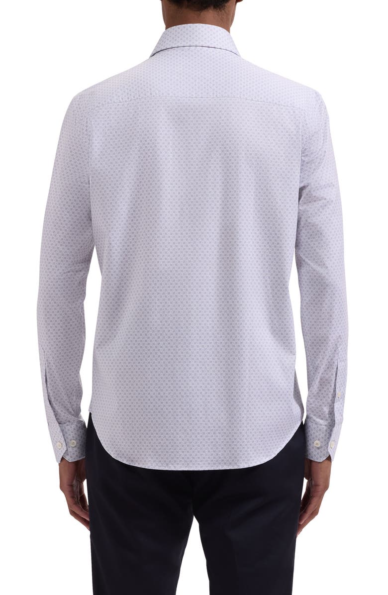 Bugatchi Devon OoohCotton<sup>®</sup> Diagonal Print Button-Up Shirt, Alternate, color, Dusty Pink