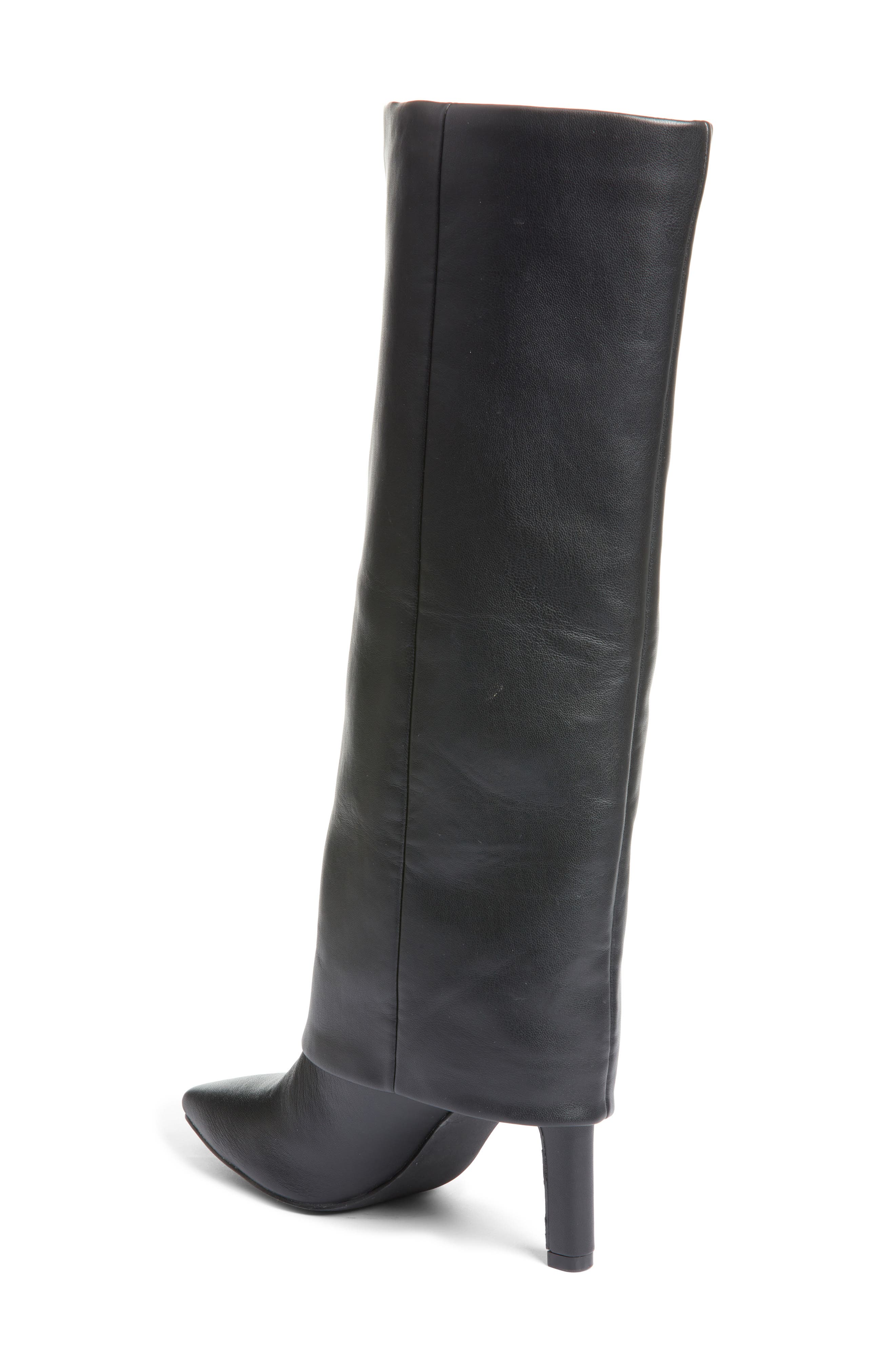 Chinese Laundry Fave Foldover Shaft Pointed Toe Knee High Boot, Alternate, color, Black