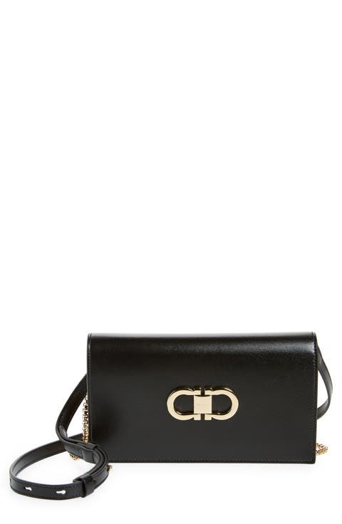 ショルダーバッグ・ポシェット FERRAGAMO FW25 'Gabry' shoulder bag (786622 BALLET) Ferragamo Double Gancio Shoulder Bag | Neiman Marcus
