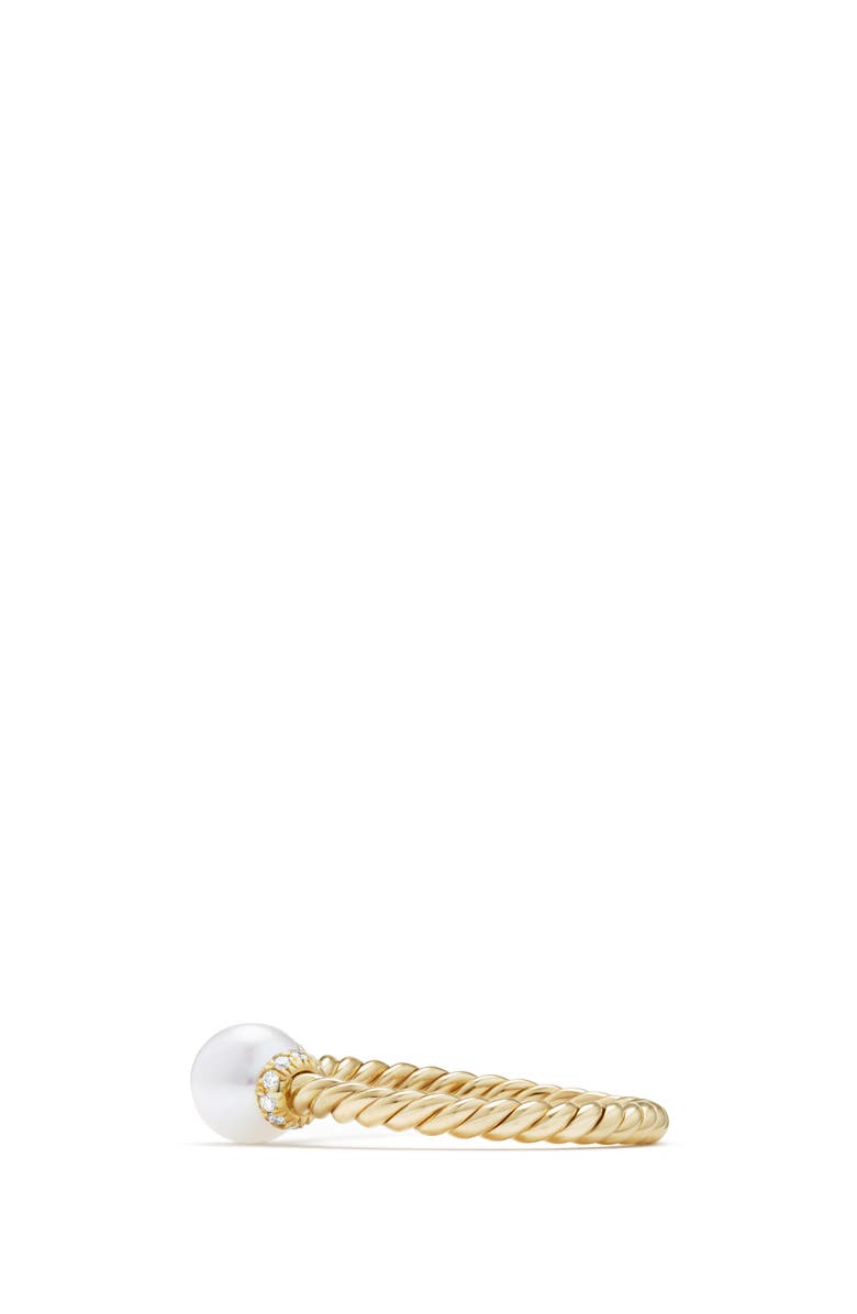 David Yurman Solari Station Ring with Pearl & Diamonds in 18K Gold, Alternate, color, Yellow Gold/ Diamond/ Pearl