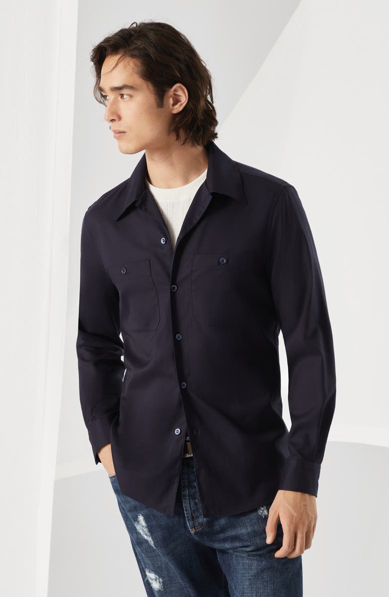 Brunello Cucinelli Twill shirt, Alternate, color, 